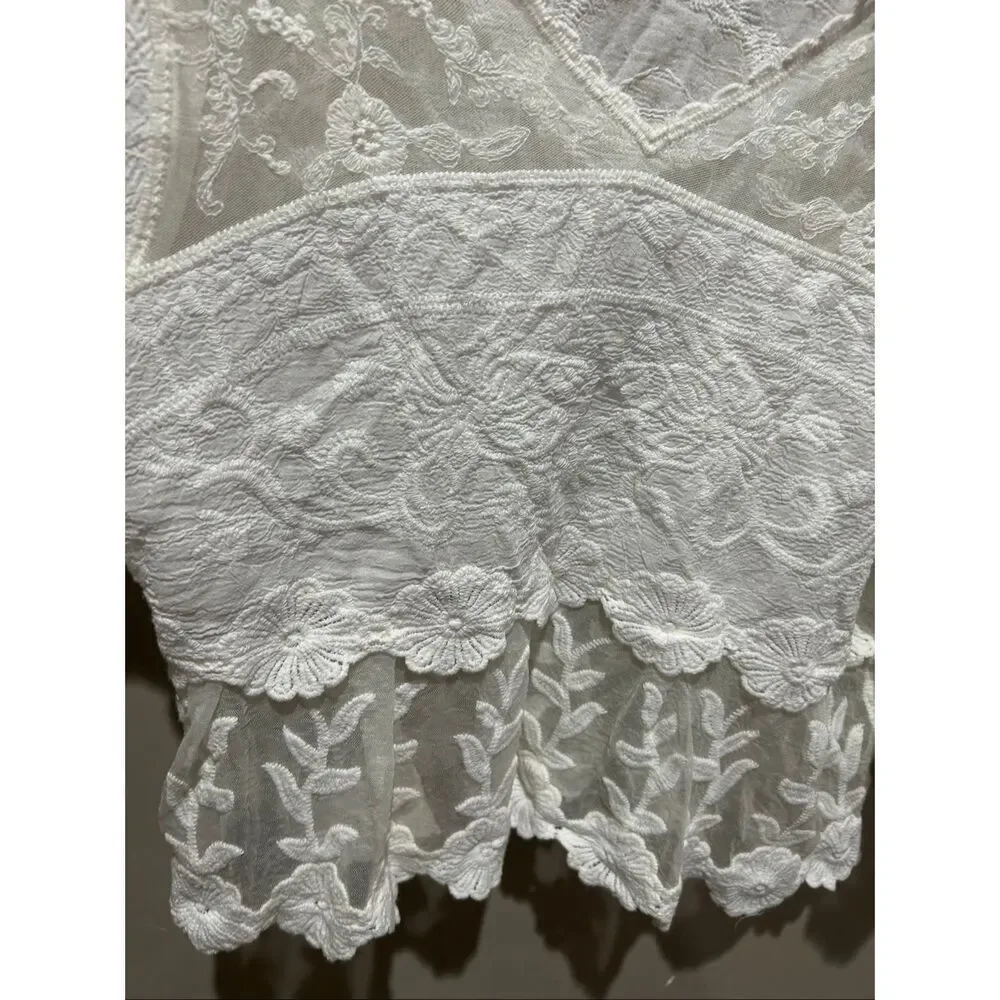 Boho white blouse